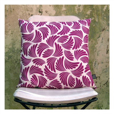 AERIAL ANTICS CUSHION IN BERRY